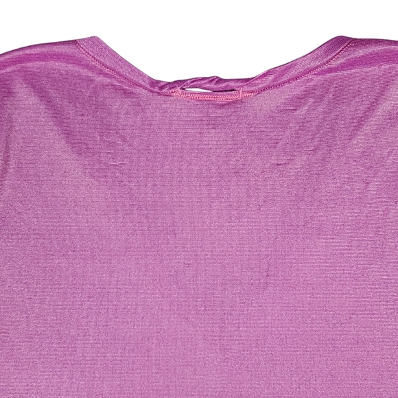 Lululemon What The Sports Tee Womens Size 6 Heathered Jewelled Magenta/Gold - Picture 10 of 12